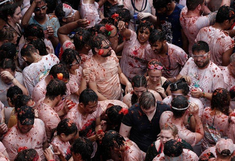 İspanya'da La Tomatina festivali