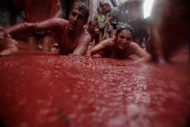 İspanya'da La Tomatina festivali