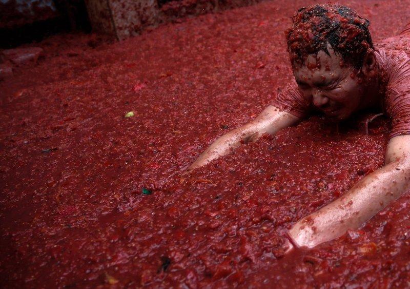 İspanya'da La Tomatina festivali
