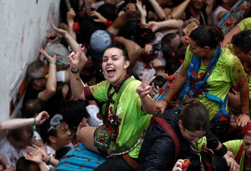 İspanya'da La Tomatina festivali