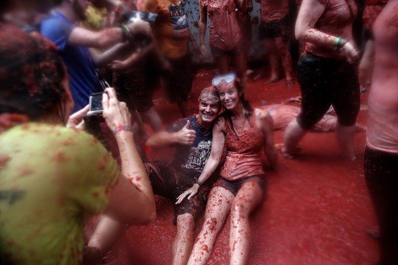 İspanya'da La Tomatina festivali