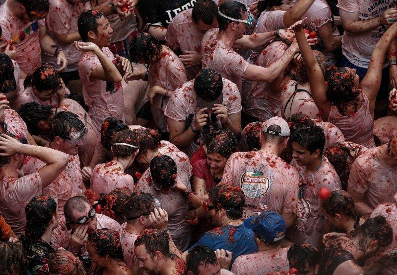 İspanya'da La Tomatina festivali