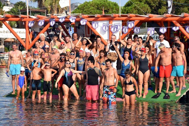 Bodrum'dan Çelebi Adası'na kadar yüzdüler