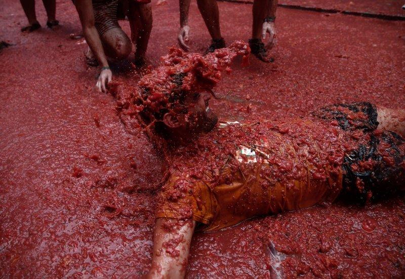 İspanya'da La Tomatina festivali