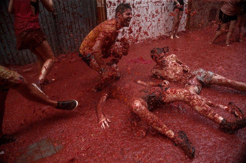İspanya'da La Tomatina festivali