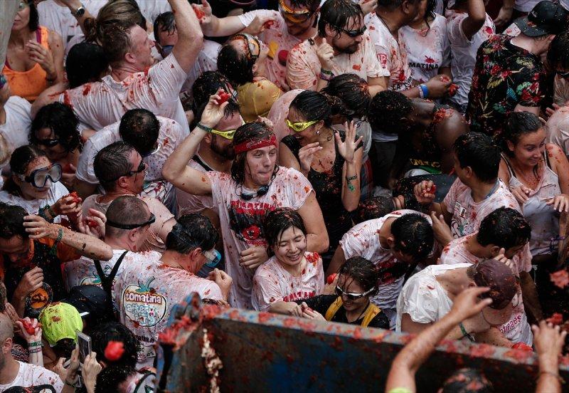 İspanya'da La Tomatina festivali