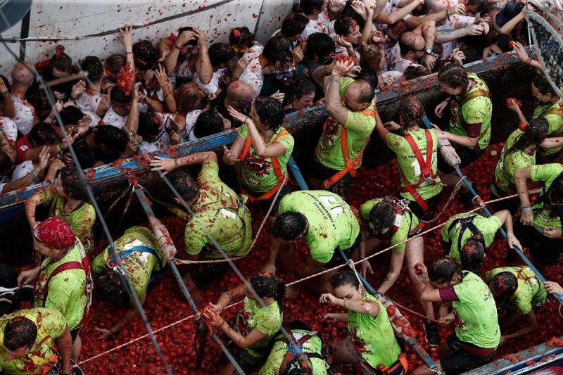 İspanya'da La Tomatina festivali