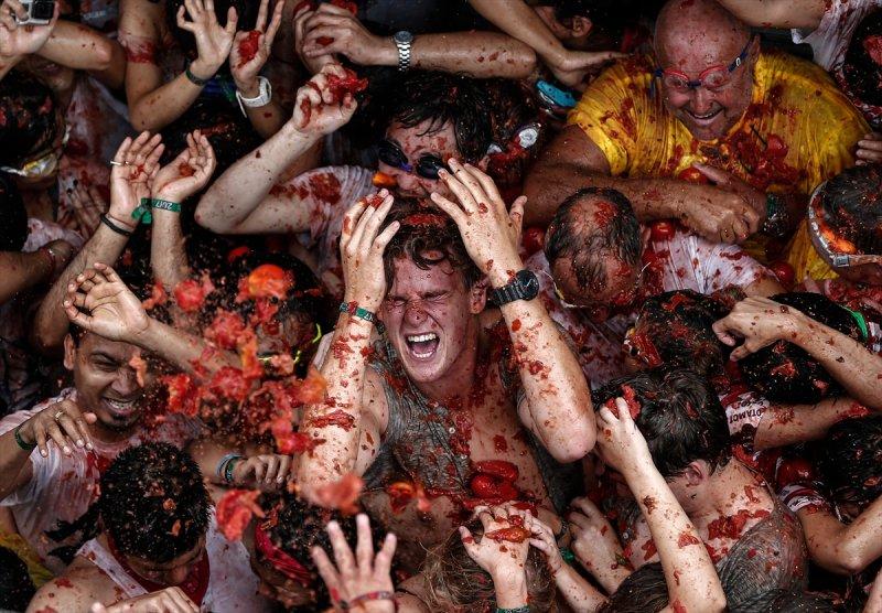 İspanya'da La Tomatina festivali
