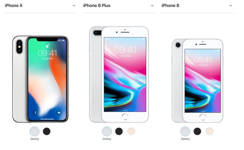 iPhone X, iPhone 8, iPhone 8 Plus karşılaştırması