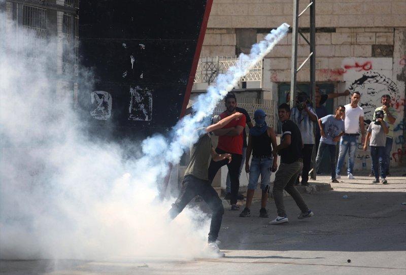 İsrail askerinin Batı Şeria'daki gösterilere müdahalesi