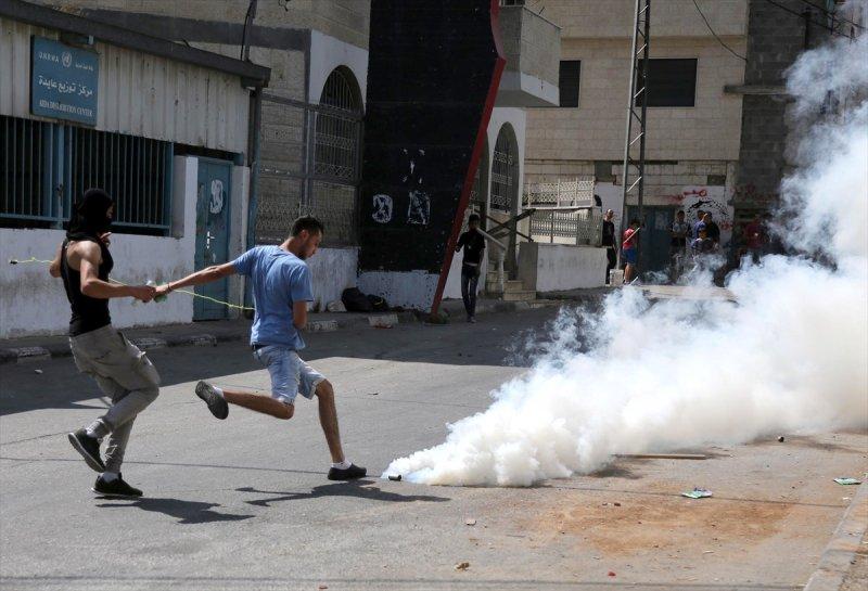 İsrail askerinin Batı Şeria'daki gösterilere müdahalesi