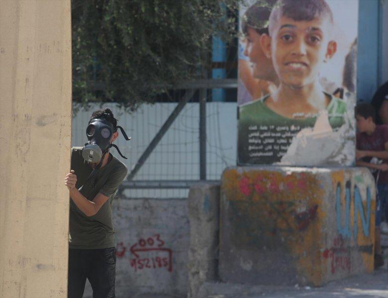 İsrail askerinin Batı Şeria'daki gösterilere müdahalesi