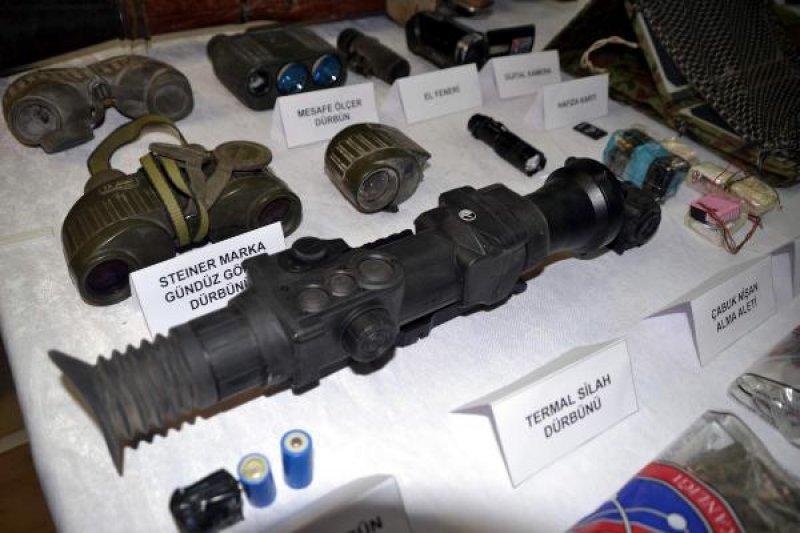 Siirt'te imha edilen PKK'lılardan ele geçirilenler