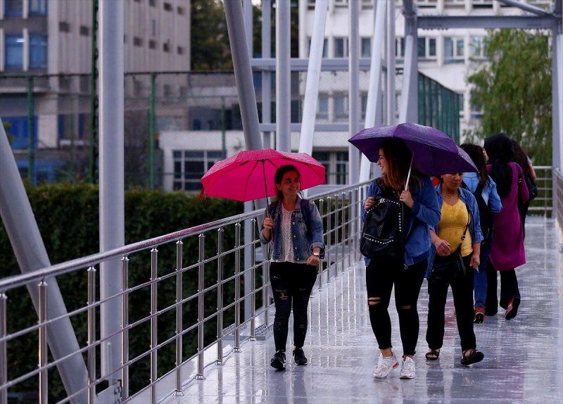 Başkentten yağmur manzaraları 