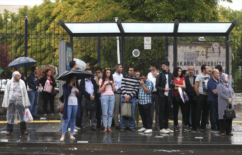 Başkentten yağmur manzaraları 