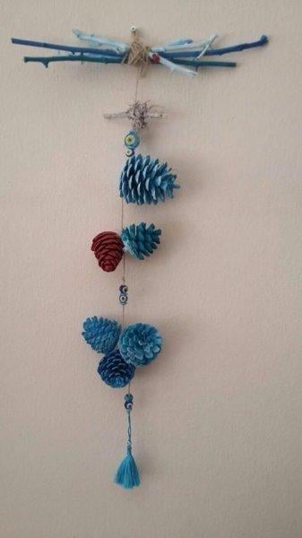 Dekorasyonda kozalak süslemeleri 