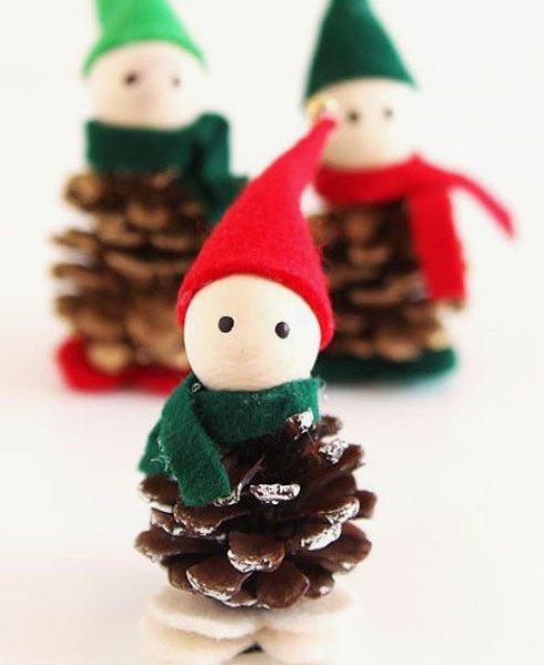 Dekorasyonda kozalak süslemeleri 