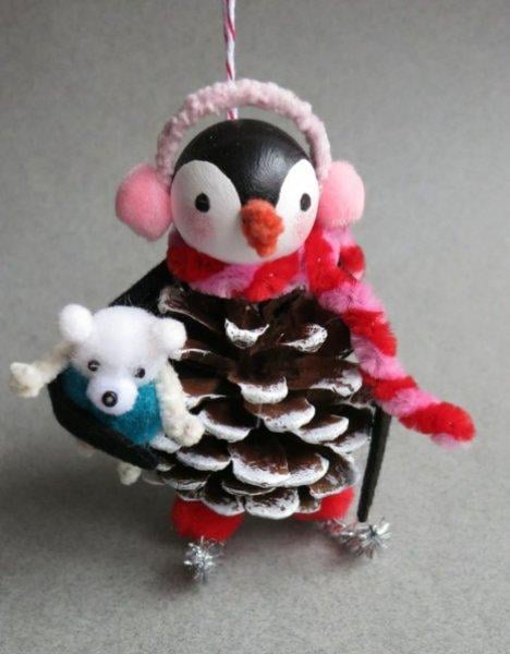 Dekorasyonda kozalak süslemeleri 