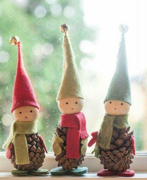 Dekorasyonda kozalak süslemeleri 