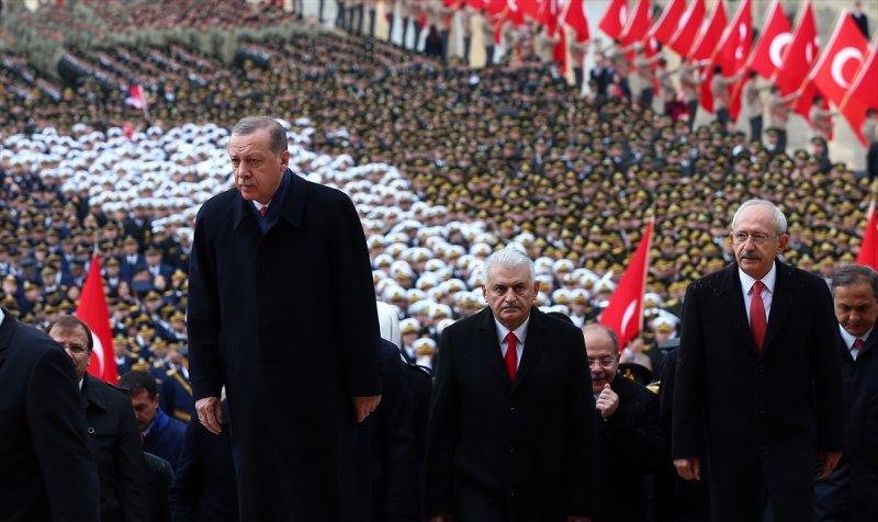Devlet erkanı Anıtkabir'de