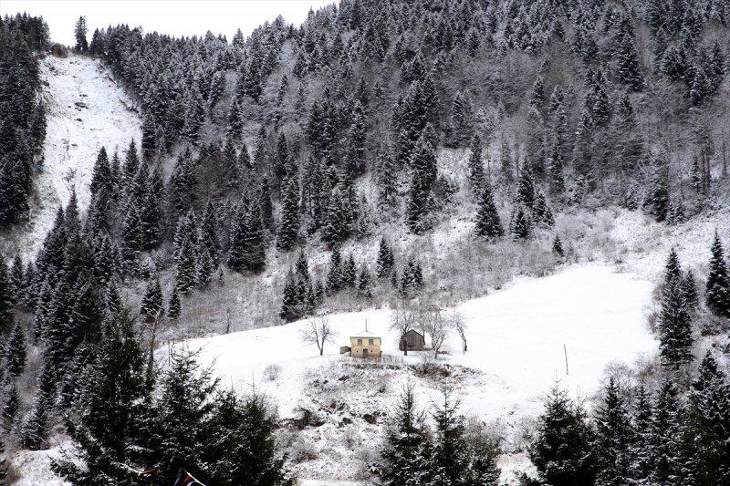 Zigana Dağı'nda kar yağışı