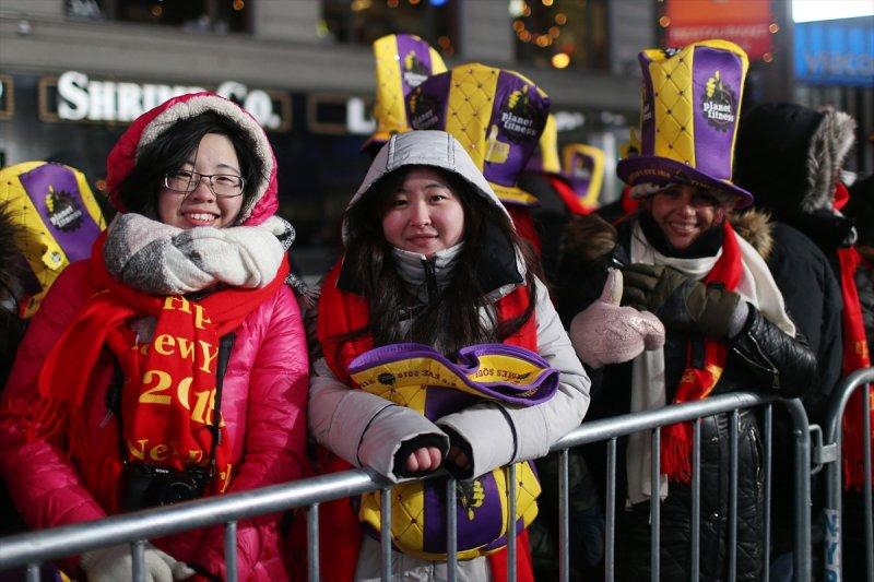 New Yorklular yeni yıla girdi