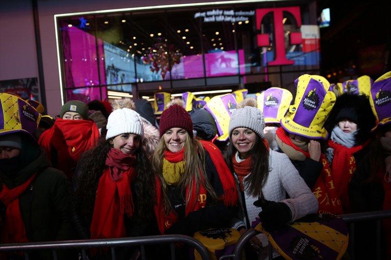 New Yorklular yeni yıla girdi