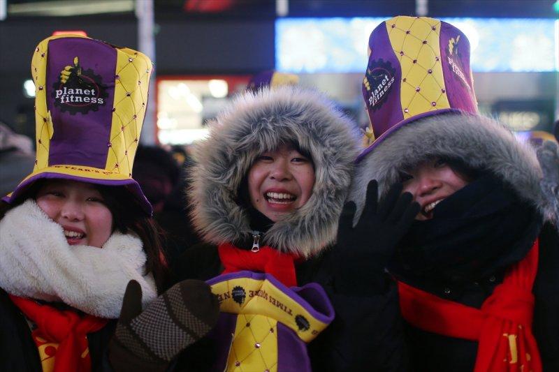 New Yorklular yeni yıla girdi