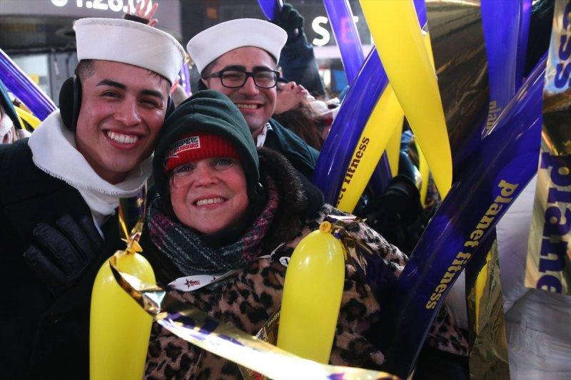 New Yorklular yeni yıla girdi