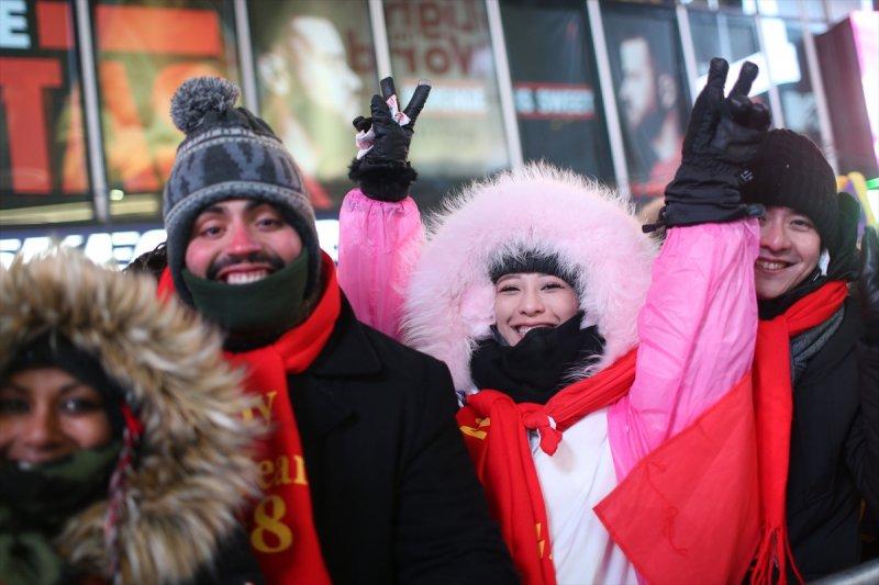 New Yorklular yeni yıla girdi