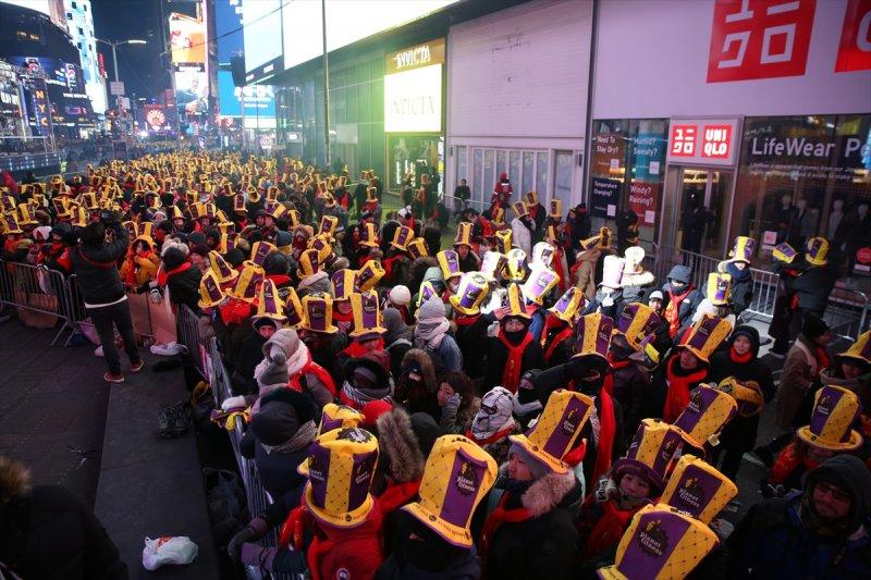 New Yorklular yeni yıla girdi