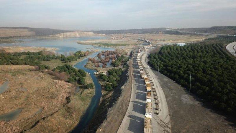 İstanbul'da sarı kamyonlara havadan takip