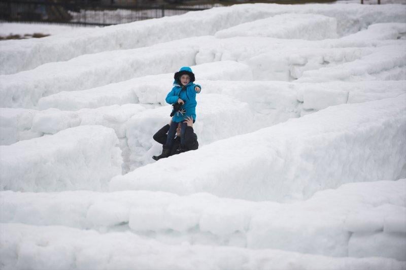 Dünyanın en büyük kar labirenti Polonya'da 