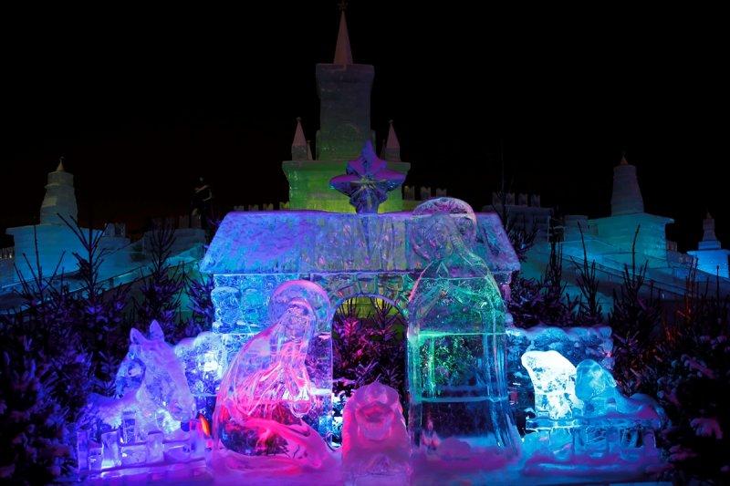 Moskova'da buzdan heykeller festivali 