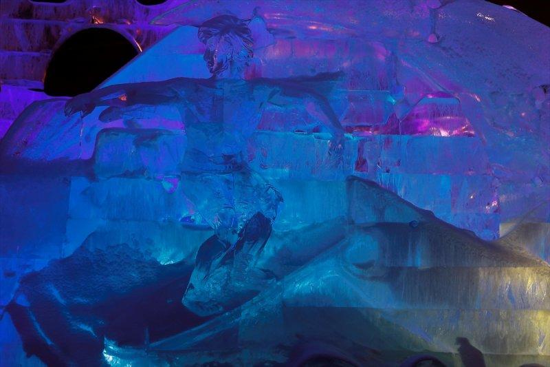 Moskova'da buzdan heykeller festivali 