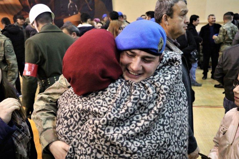 Eğridir'de 154 uzman erbaş daha mavi bere taktı 