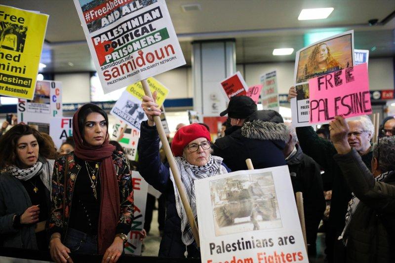  New York'ta Filistinli Temimi'ye destek gösterisi