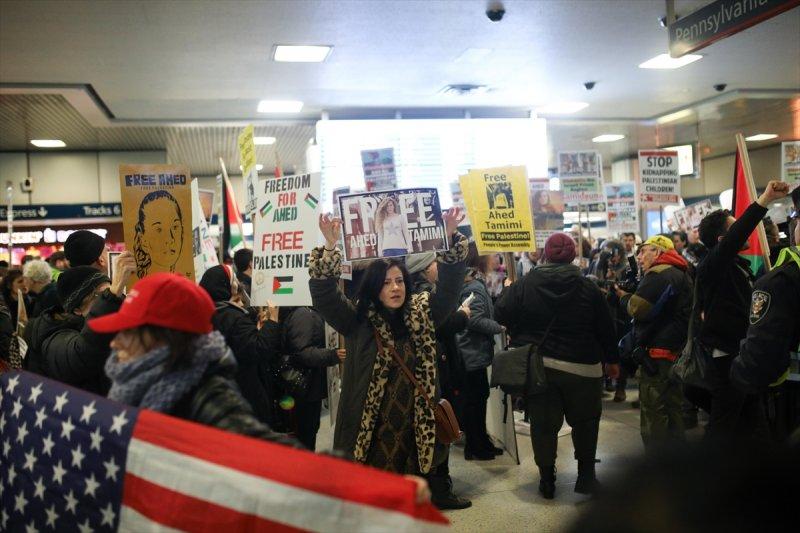  New York'ta Filistinli Temimi'ye destek gösterisi