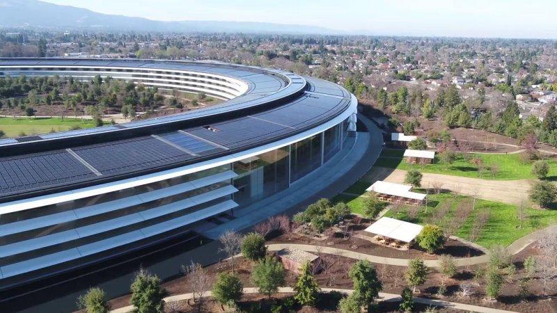Apple Park havadan görüntülendi