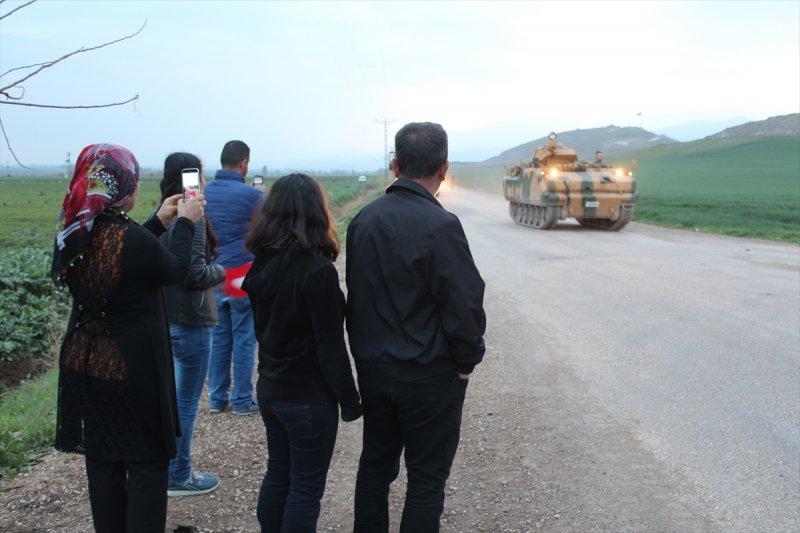 Askeri konvoy Hatay'a ulaştı