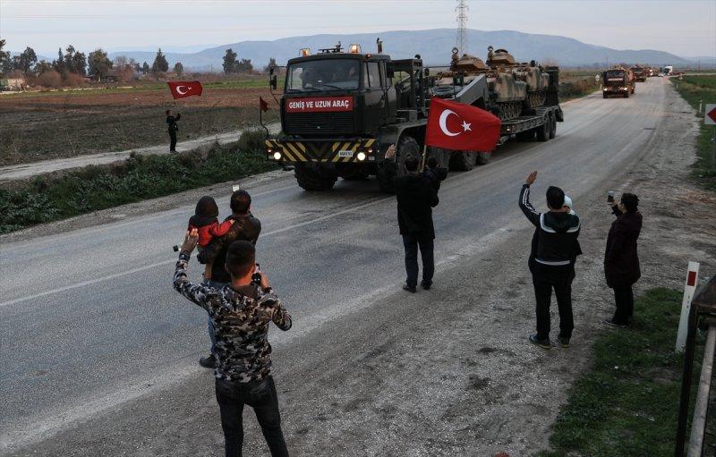 Askeri konvoy Hatay'a ulaştı