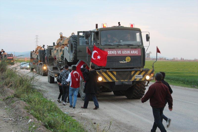 Askeri konvoy Hatay'a ulaştı