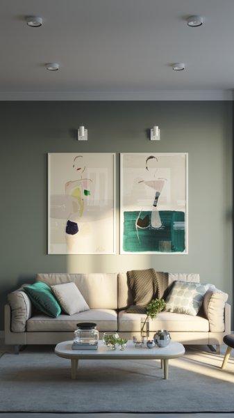 Göz yormayan salon dekorasyonu 