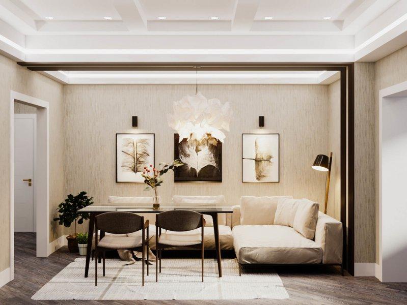 Göz yormayan salon dekorasyonu 