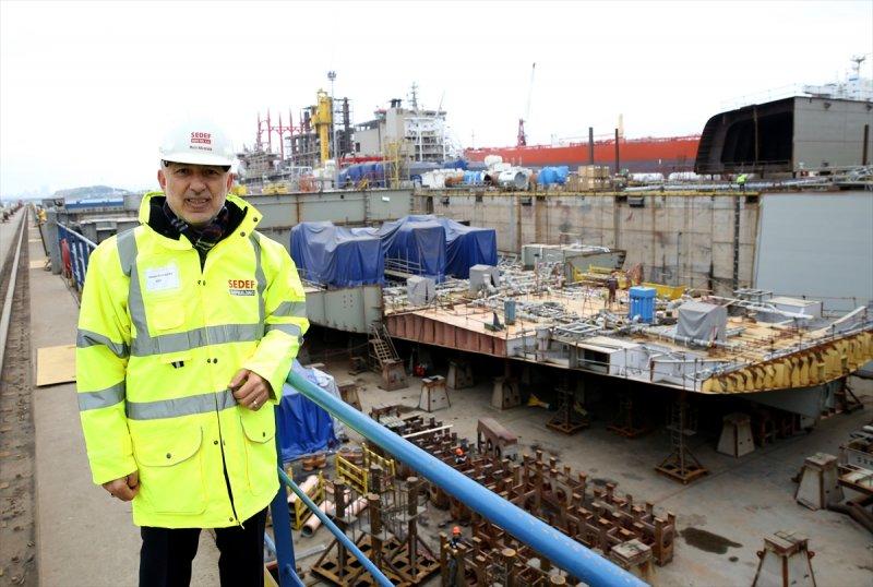 İlk milli uçak gemisi TCG Anadolu görüntülendi