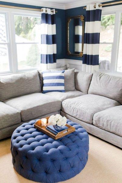 Dekorasyonda mavi ve beyaz uyumu 