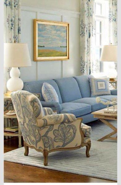 Dekorasyonda mavi ve beyaz uyumu 