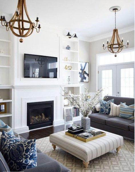 Dekorasyonda mavi ve beyaz uyumu 