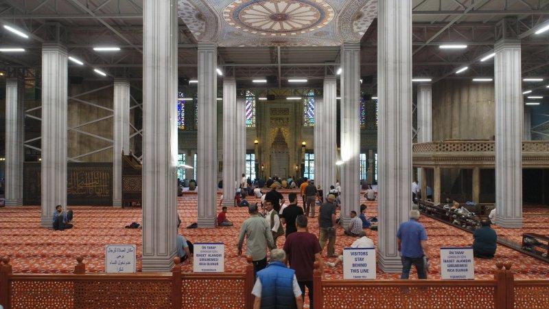 Sultanahmet Camii’nde dev restorasyon havadan görüntülendi