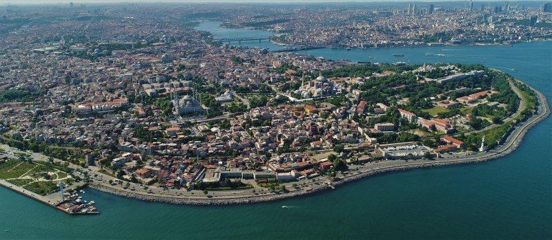 Sultanahmet Camii’nde dev restorasyon havadan görüntülendi